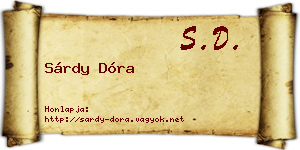Sárdy Dóra névjegykártya
